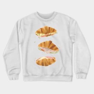 Croissant Watercolour Painting Crewneck Sweatshirt